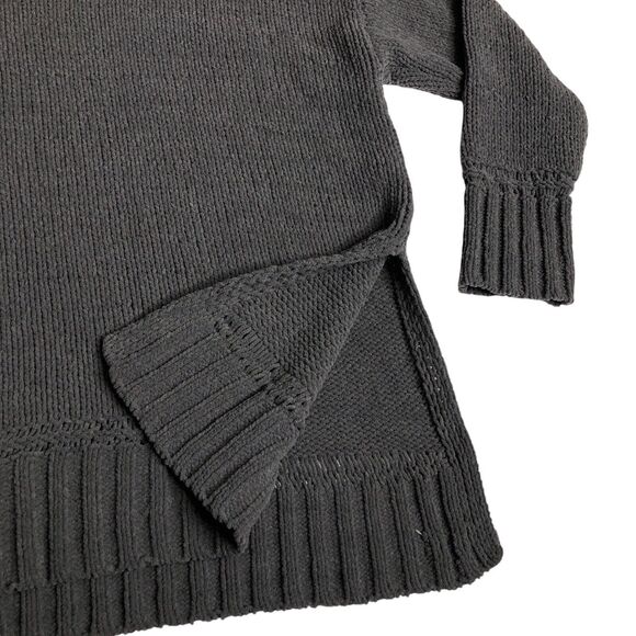 Aerie Sweater Womens Medium Gray Oversized Turtleneck Chunky Soft Comfort Casual - Picture 3 of 16